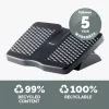 Repousa-pés Fellowes para debaixo da secretária – apoio de pés Refresh repousa-pés ergonómico com 2 alturas ajustáveis e superfície de massagem – repousa-pés para escritório e casa – preto