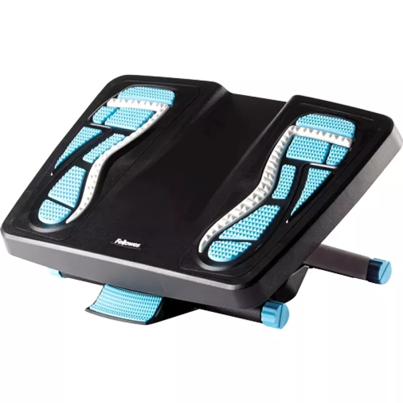 Repousa-pés Fellowes para debaixo da secretária – repousa-pés Energizer repousa-pés ergonómico com 3 posições ajustáveis em altura e superfície com relevo de massagem – repousa-pés para escritório e casa – antracite