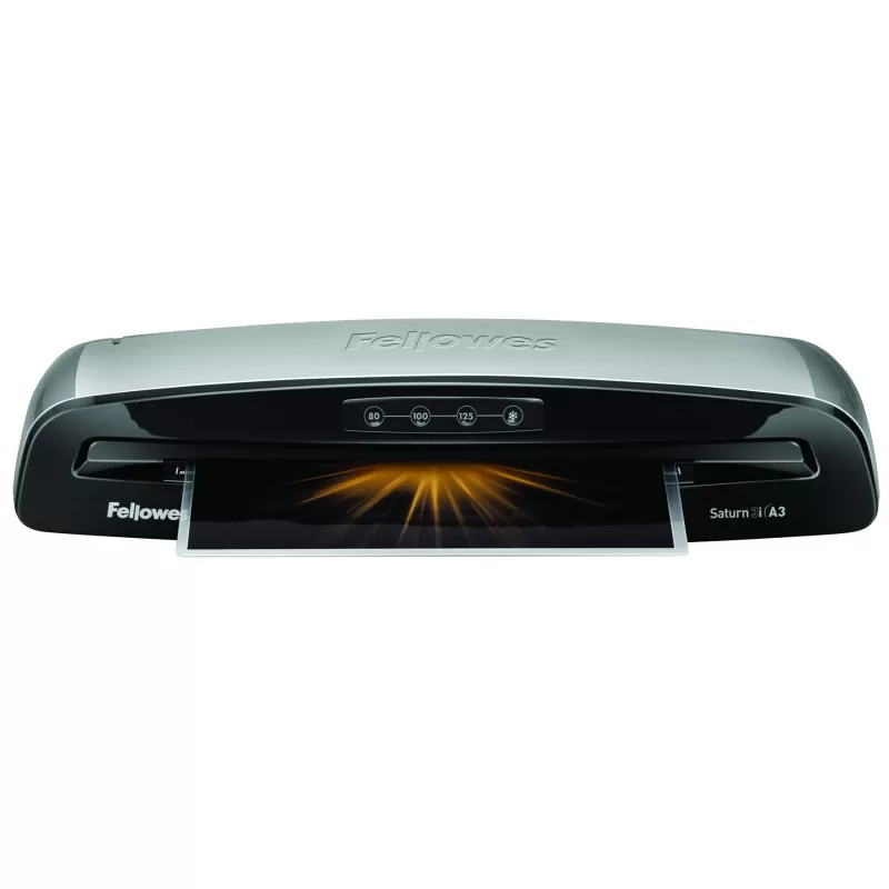 Plastificadora a frio/a quente Fellowes Saturn 3i 300 mm/min preto, prateado