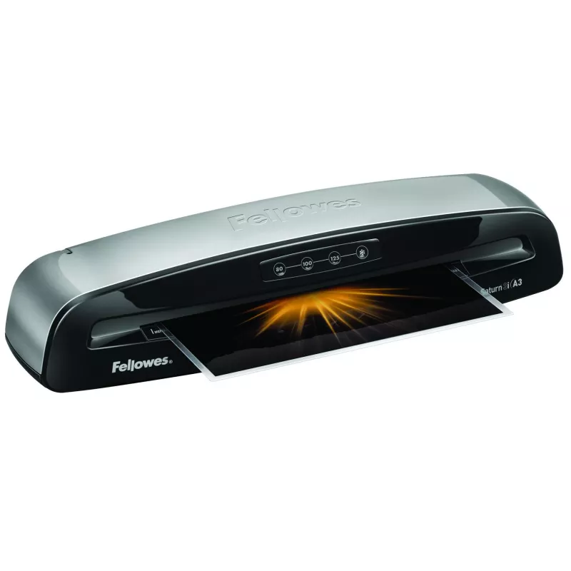 Plastificadora a frio/a quente Fellowes Saturn 3i 300 mm/min preto, prateado