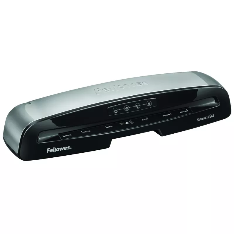 Plastificadora a frio/a quente Fellowes Saturn 3i 300 mm/min preto, prateado