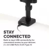 Braço para três monitores Fellowes Platinum Series – suporte para monitor para três ecrãs de 27 polegadas de 7 kg – suporte de mesa ajustável para três monitores – inclinação 45°, rotação 180°, rotação 360°, VESA 75 x 75/100 x 100 – preto
