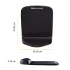 Tapete de rato com apoio de pulso Fellowes – tapete de rato PlushTouch com base de borracha antiderrapante e proteção antibacteriana – tapete de rato ergonómico para computador, portátil, home office – preto