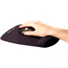 Tapete de rato com apoio de pulso Fellowes – tapete de rato PlushTouch com base de borracha antiderrapante e proteção antibacteriana – tapete de rato ergonómico para computador, portátil, home office – preto