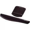 Tapete de rato com apoio de pulso Fellowes – tapete de rato PlushTouch com base de borracha antiderrapante e proteção antibacteriana – tapete de rato ergonómico para computador, portátil, home office – preto