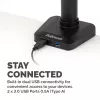 Braço para dois monitores empilhados Fellowes Platinum Series – suporte para monitor para dois ecrãs de 27 polegadas de 8 kg – suporte de mesa ajustável para dois monitores – inclinação 45° rotação 180° rotação 360° rotação 360°, VESA 75 x 75/100 x 100 – preto