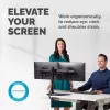 Braço para dois monitores Fellowes Seasa - suporte para monitor autónomo para ecrãs de 27 polegadas de 8 kg – braço para monitor ergonómico ajustável – inclinação ±45°, amplitude de rotação 120°, rotação 360° – VESA 75 x 75/100 x 100 – preto