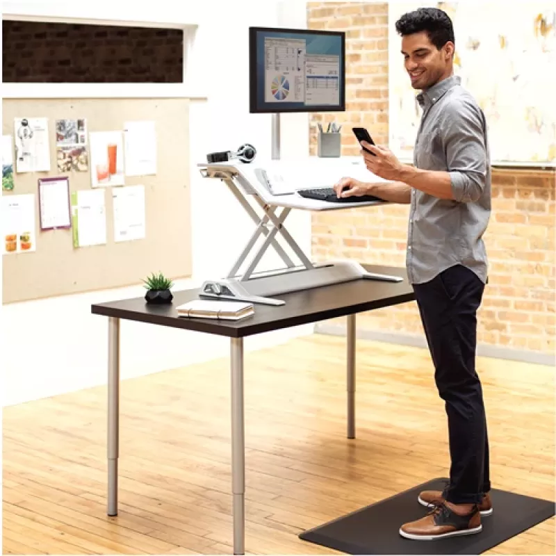 Fellowes tapete antifadiga – tapete ergonómico para secretária sentado-em pé para uso diário em ambiente de trabalho ou doméstico – A1,91 x L91,44 x P60,96 cm – preto