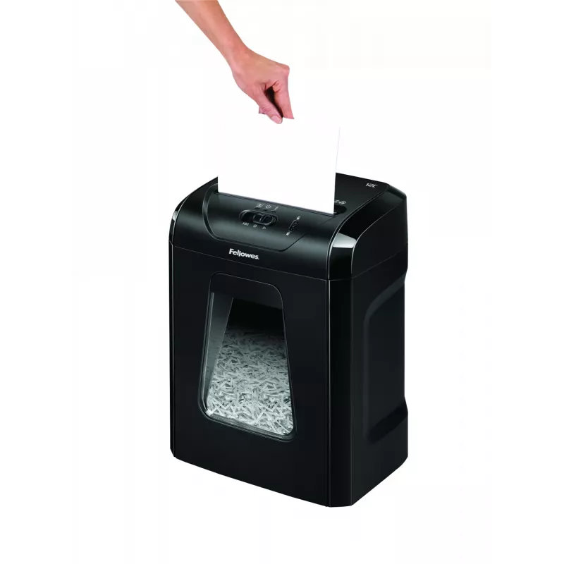 Destruidora de documentos Fellowes Powershred 12C corte cruzado 22,5 cm Preto
