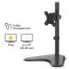 Braço de monitor individual Fellowes Seasa - Suporte de monitor autónomo para ecrãs de 8 kg e 32 polegadas - Braço de monitor ajustável ergonomicamente - Inclinação 45° Rotação 120° Giro 360°, VESA 75 x 75/100 x 100 - Preto