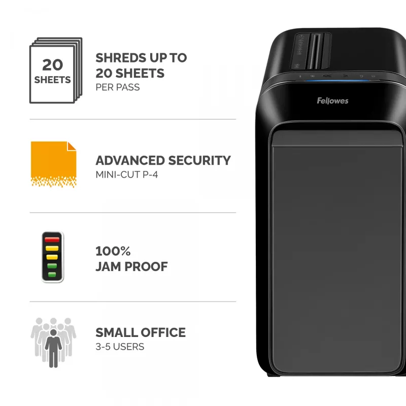 Destruidora de documentos Fellowes LX Series Powershred LX220 65 dB Preto