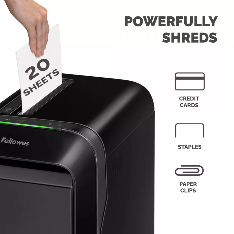 Destruidora de documentos Fellowes LX Series Powershred LX220 65 dB Preto