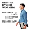 Suporte para portátil Fellowes para a secretária – Suporte para portátil ajustável Hylyft para casa e escritório – Elevação de portátil com 6 níveis de altura – tamanho máx. de ecrã 17 polegadas, peso máx. 5 kg – Prateado/Preto