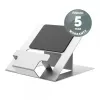 Suporte para portátil Fellowes para a secretária – Suporte para portátil ajustável Hylyft para casa e escritório – Elevação de portátil com 6 níveis de altura – tamanho máx. de ecrã 17 polegadas, peso máx. 5 kg – Prateado/Preto