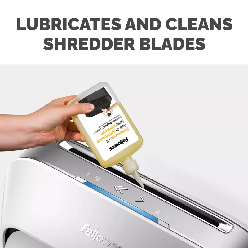 Lubrificante em frasco Fellowes Powershred (355 ml), óleo lubrificante, 0,355 l, Amarelo, 90 mm, 35 mm, 20 mm