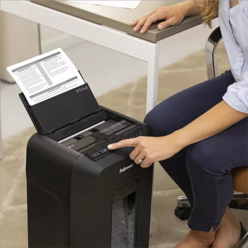 Destruidora de documentos Fellowes AutoMax 90M micro-corte Preto