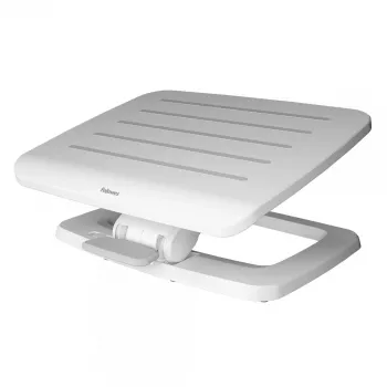 Repousa-pés Fellowes sob a secretária – Repousa-pés Hana LT ergonómico – Banco repousa-pés para escritório e casa – branco