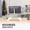 Suporte para monitor de computador Fellowes com 3 alturas ajustáveis - Elevador de monitor Hana LT - Suporte de monitor ajustável ergonómico para computador - Peso máximo 22,6 kg - branco