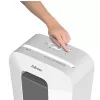 Destruidora de papel de corte em partículas Fellowes LX Series Powershred LX50 (branco) – fecho de segurança patenteado
