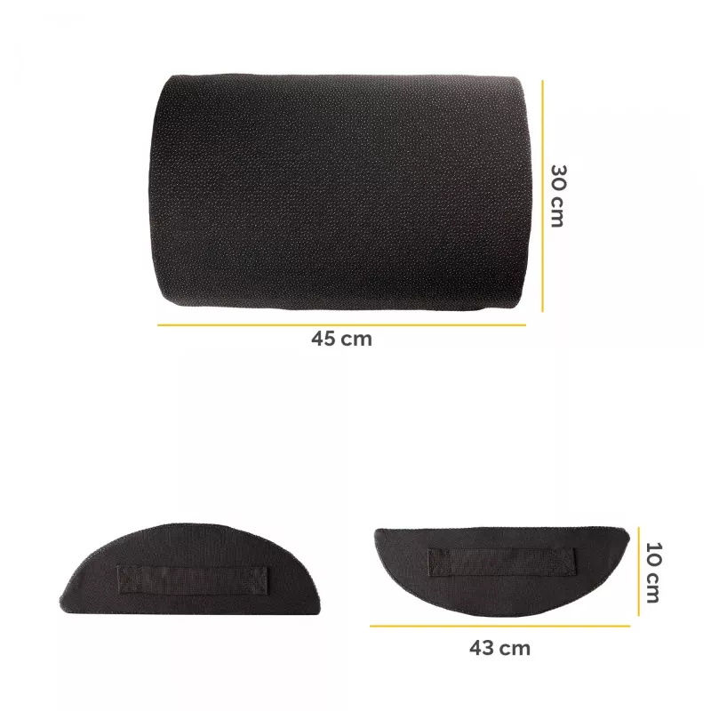 Repousa-pés Fellowes sob a secretária Breyta almofada repousa-pés, preto, poliéster, 45 cm, 30 cm, 450 mm, 300 mm