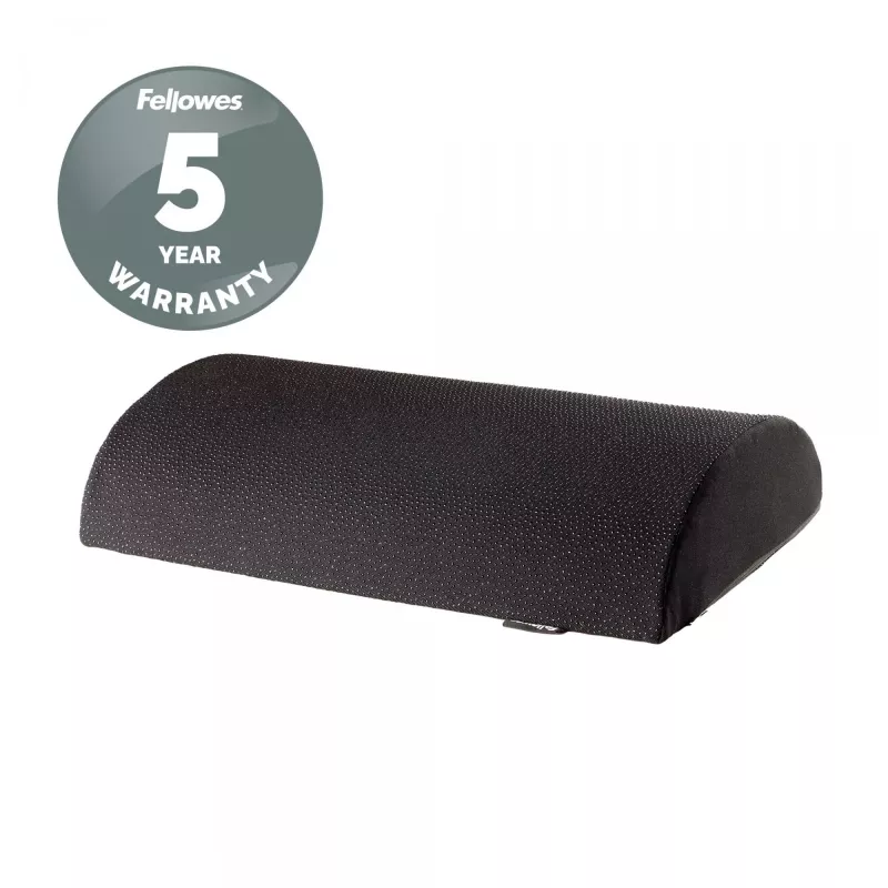 Repousa-pés Fellowes sob a secretária Breyta almofada repousa-pés, preto, poliéster, 45 cm, 30 cm, 450 mm, 300 mm