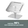 Suporte para portátil Fellowes Alumia – Suporte de secretária para portátil, tamanho máx. 15 polegadas, peso máx. 5 kg, prateado