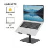 Suporte para portátil Fellowes Alumia – Suporte de secretária para portátil, tamanho máx. 15 polegadas, peso máx. 5 kg, preto