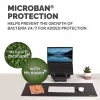 Tapete de secretária para computador Fellowes com base antiderrapante, tapete de secretária Breyta com proteção antibacteriana, preto