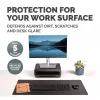 Tapete de secretária para computador Fellowes com base antiderrapante, tapete de secretária Breyta com proteção antibacteriana, preto