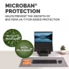 Tapete de secretária para computador Fellowes com base antiderrapante tapete de secretária Breyta com proteção antibacteriana cinzento
