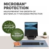 Tapete de secretária para computador Fellowes com base antiderrapante tapete de secretária Breyta com proteção antibacteriana Marine