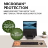 Tapete de secretária para computador Fellowes com base antiderrapante tapete de secretária Breyta com proteção antibacteriana areia