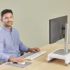 Apoio de pulso Fellowes Breyta Palm Rest com proteção antibacteriana apoio de pulso ergonómico cinzento