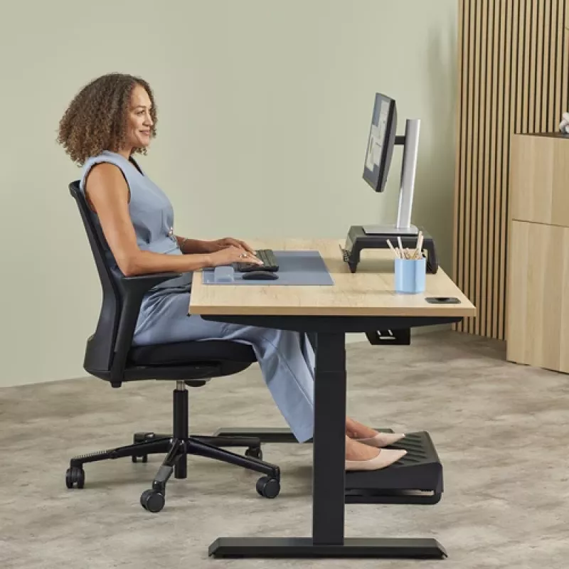 Apoio de pulso Fellowes Breyta apoio de pulso com proteção antibacteriana apoio de pulso ergonómico Marine