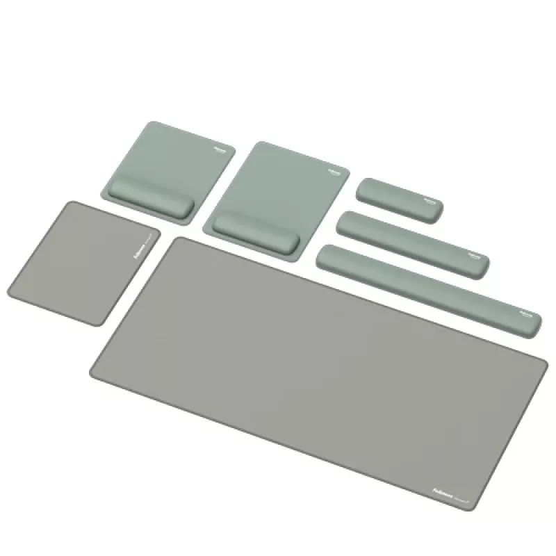 Apoio de pulso Fellowes Breyta Palm Rest com proteção antibacteriana apoio de pulso ergonómico Sage