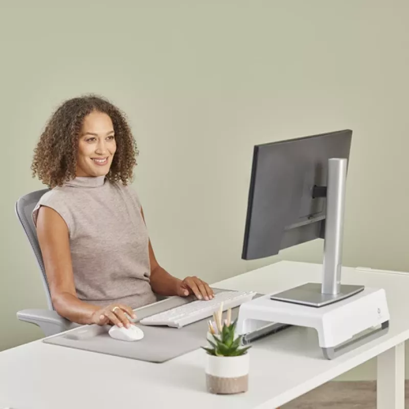 Apoio de pulso Fellowes Breyta Palm Rest com proteção antibacteriana apoio de pulso ergonómico areia