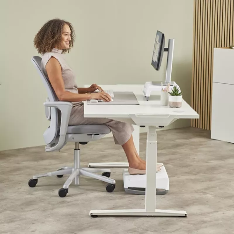 Apoio de pulso Fellowes Breyta Palm Rest com proteção antibacteriana apoio de pulso ergonómico areia