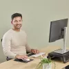 Apoio de pulso para teclado Fellowes Breyta Compact apoio de pulso para teclado com proteção antibacteriana apoio de pulso ergonómico preto
