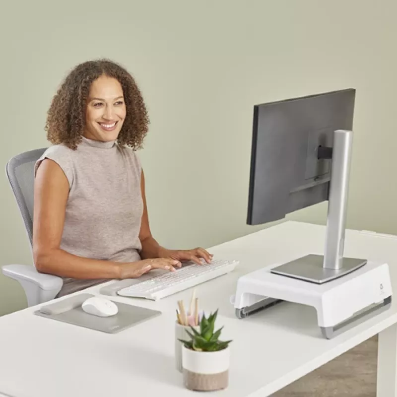Apoio de pulso para teclado Fellowes Breyta apoio de pulso para teclado com proteção antibacteriana apoio de pulso ergonómico areia