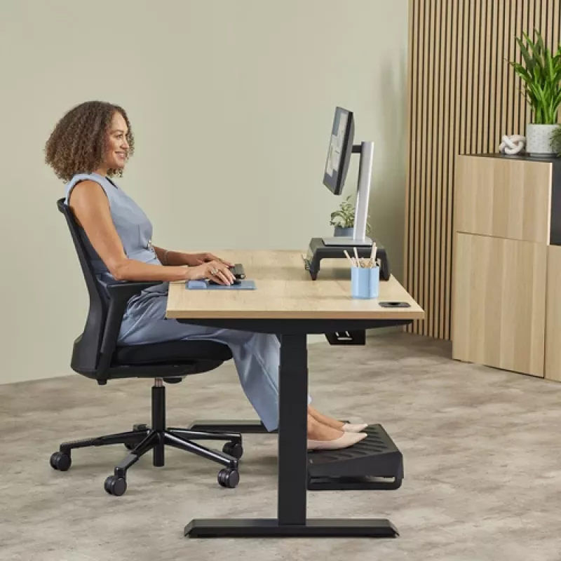 Apoio de pulso para teclado Fellowes Breyta Compact apoio de pulso para teclado com proteção antibacteriana apoio de pulso ergonómico Marine