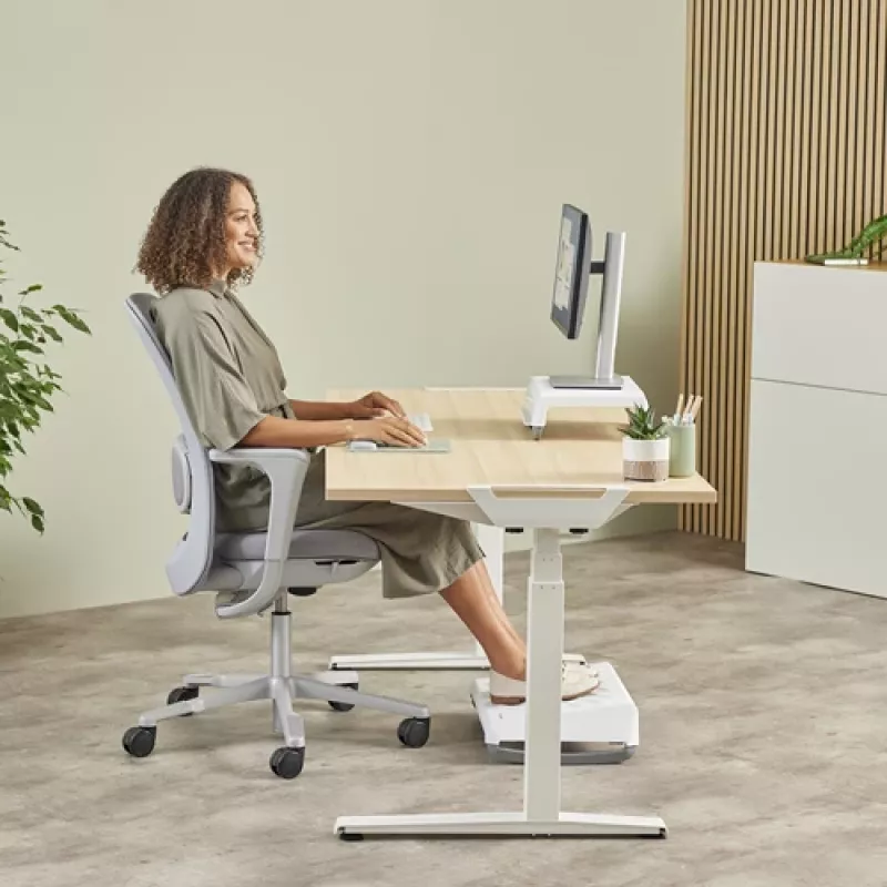 Apoio de pulso para teclado Fellowes Breyta Compact apoio de pulso para teclado com proteção antibacteriana apoio de pulso ergonómico salva