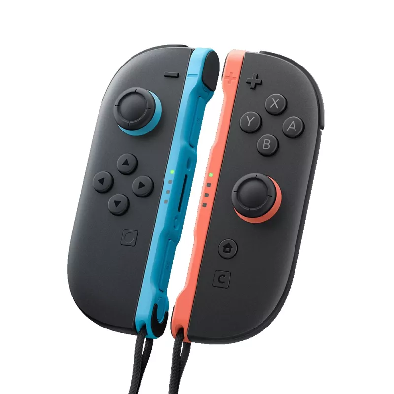 Nintendo Joy-Con 2 (L)/(R) azul-claro/vermelho-claro, joystick, Nintendo Switch 2, botão de captura, direcional, botão Home, analógico/digital, sem fios, Bluetooth