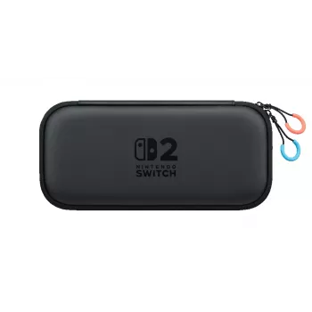 Nintendo Switch 2 bolsa de transporte e proteção de ecrã, capa rígida, Nintendo, preto, Nintendo Switch 2, fecho de correr, 142 mm