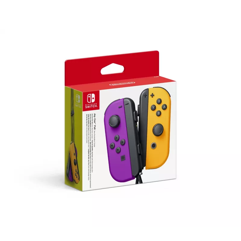 Gamepad NINTENDO Joy-Con sem fios Bluetooth para Nintendo Switch — preto/laranja/roxo, analógico/digital, direcional
