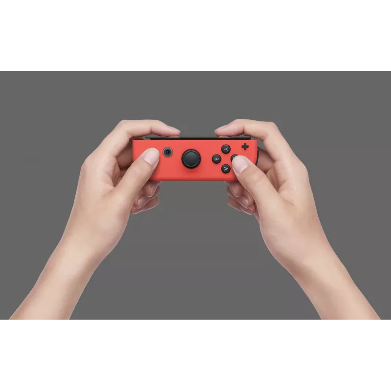Nintendo Switch OLED, Nintendo Switch, NVIDIA Custom Tegra, azul, vermelho, analógico/digital, botão Home, botão Power, botões