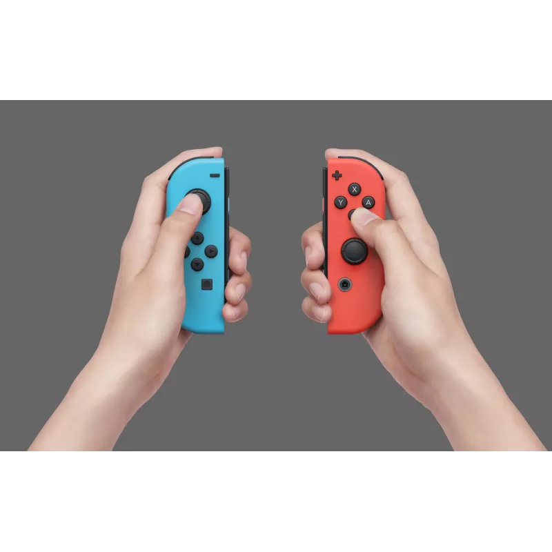 Nintendo Switch OLED, Nintendo Switch, NVIDIA Custom Tegra, azul, vermelho, analógico/digital, botão Home, botão Power, botões