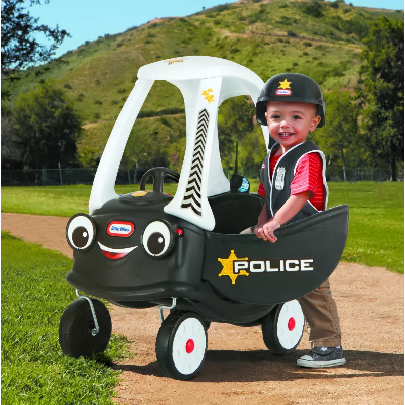 Little Tikes Tikes Patrol carro de polícia, 1,5 ano(s), 4 rodas, plástico, preto, branco, pilhas necessárias