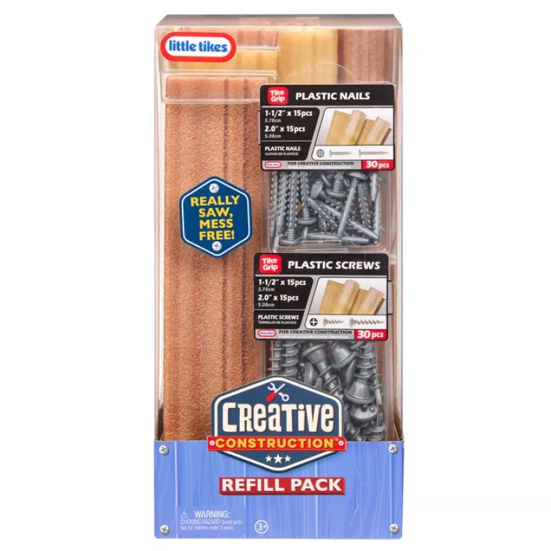 Little Tikes Creative Construction Wood, Nails and Screw Bundle