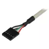 StarTech.com adaptador de placa de slot USB A fêmea de 2 portas, 2 x IDC, 2 x USB A, 0,286 m, prateado