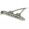 StarTech.com adaptador de placa de slot USB A fêmea de 2 portas, 2 x IDC, 2 x USB A, 0,286 m, prateado